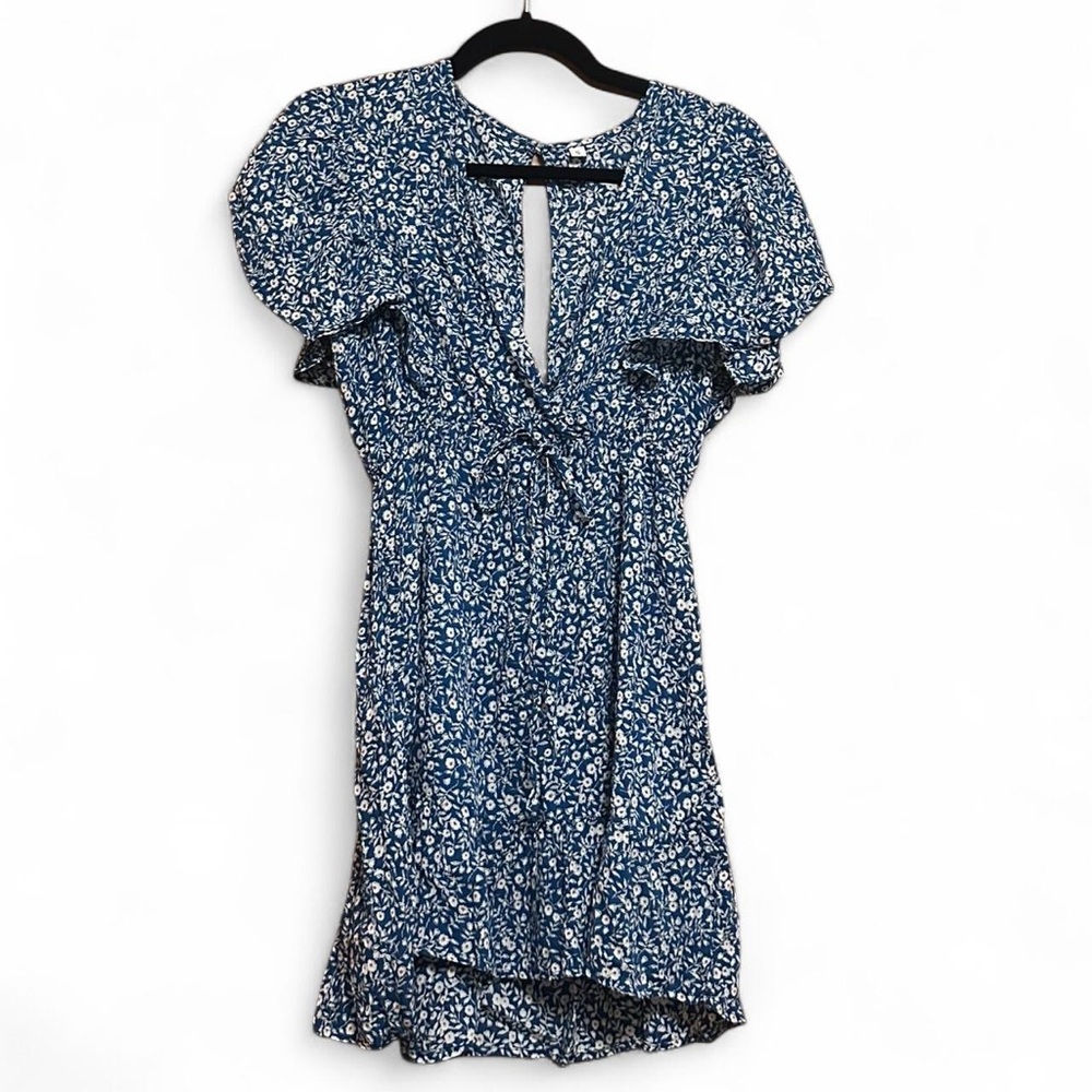 Floral Blue Women's Dress